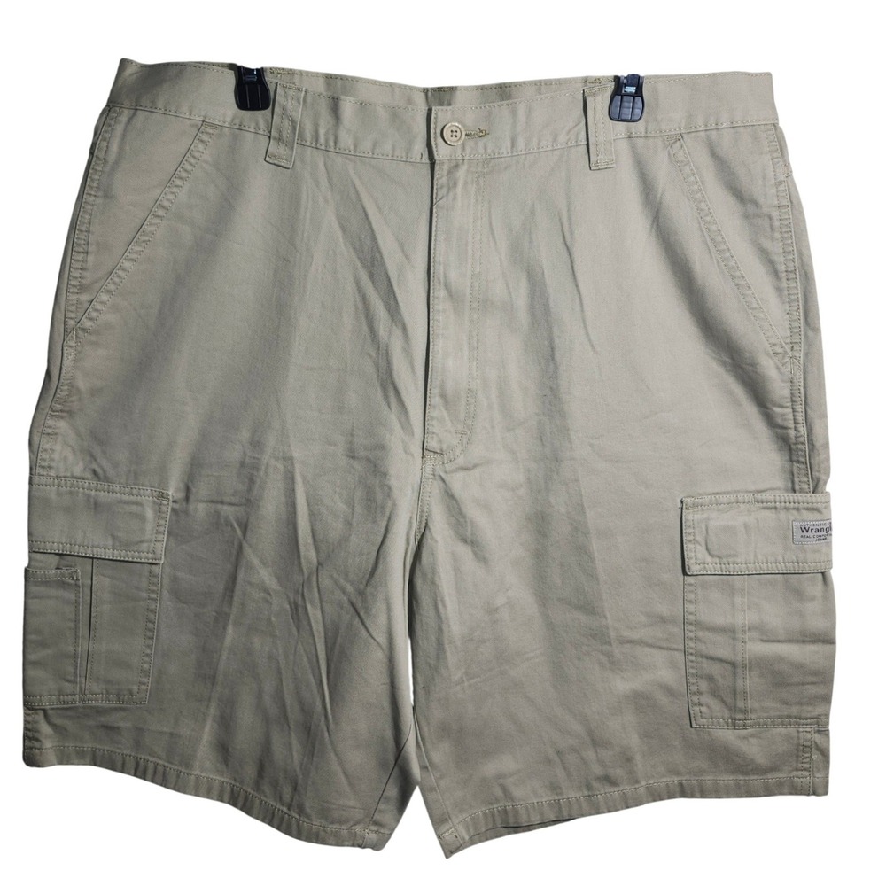 Wrangler Authentic Issue Mens Cargo Shorts Khaki Tan Cotton‎ Twill Size 40